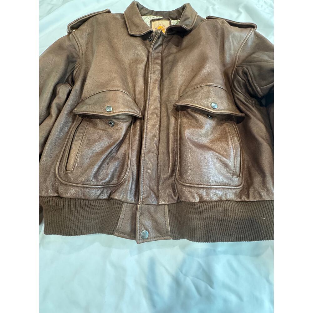 Hard Rock Cafe OSAKA Vintage LEather Bomber Jacket - Picture 6 of 16